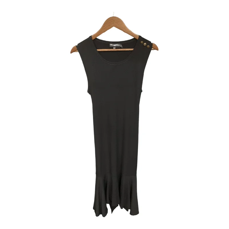 Today’s Deal Dress Casual Midi By Karl Lagerfeld In Black, Size: L