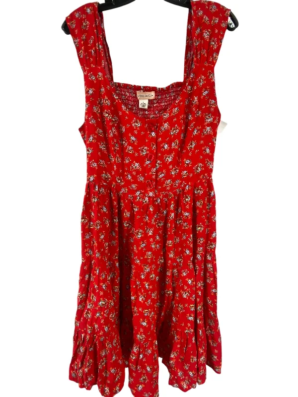 Limited Stock Dress Casual Short By Clothes Mentor In Red, Size: L