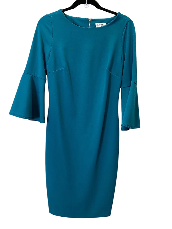 Year-End Sale Dress Work By Calvin Klein In Teal, Size: S