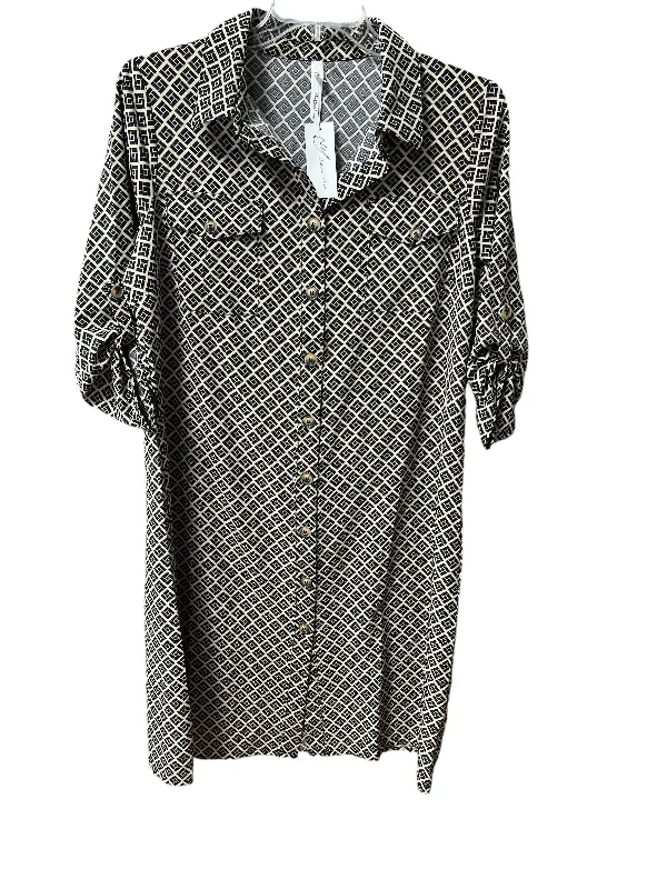 Super Sale Dress Work By Ny Collection In Black & Cream, Size: Xlp