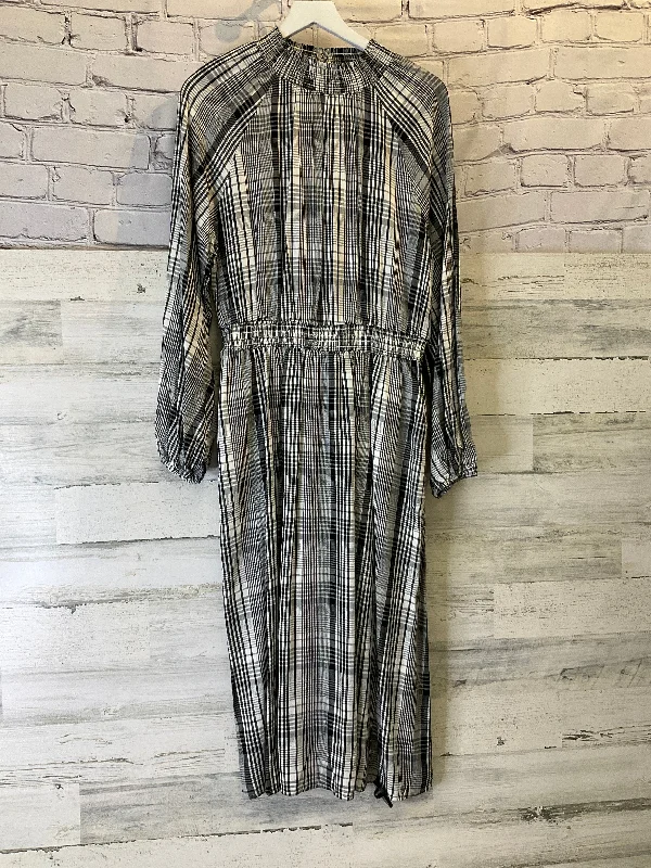 Today Only Dress Casual Midi By A New Day In Black & White, Size: M