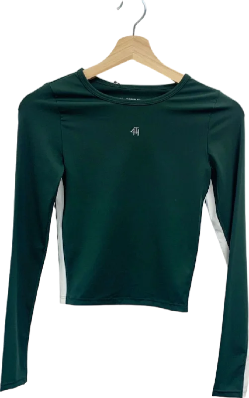 Huge Discounts 4th & Reckless Forest Green Abby Active Top UK XS
