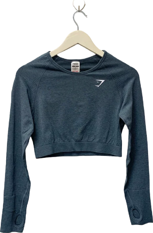 Daily Specials Gymshark Grey Long Sleeve Crop Top UK XL