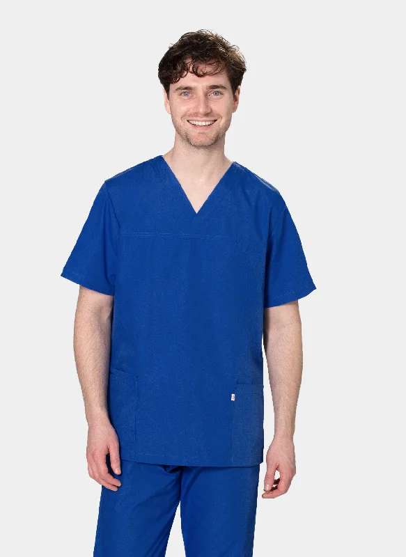 Great Deals HappyFIT Unisex Scrub Top - Regal Blue