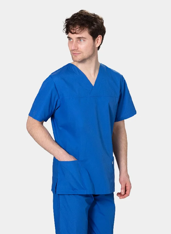 Don't Wait HappyFIT Unisex Scrub Top - Royal