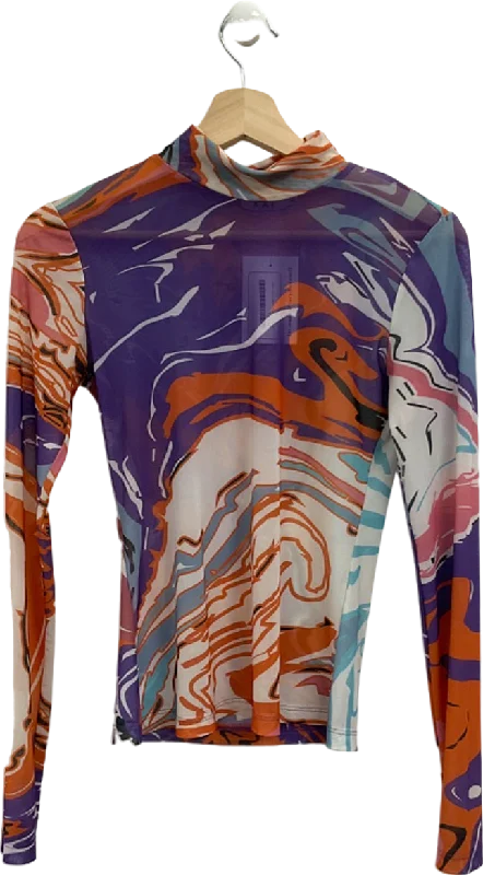 Price Buster Kai Multicoloured Abstract Print Top UK S