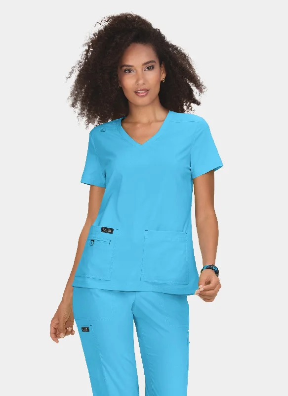 New Deals Koi Basics Becca Scrub Top - Electric Blue