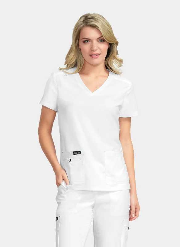 Price Meltdown Koi Basics Becca Scrub Top - White