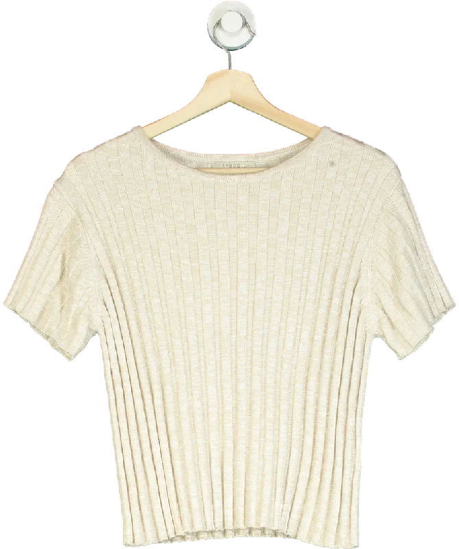 Savings Galore Ragdoll LA Beige Ribbed T-shirt UK S