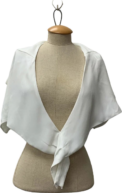 Price Reduction Zara White Wrap Blouse UK XS