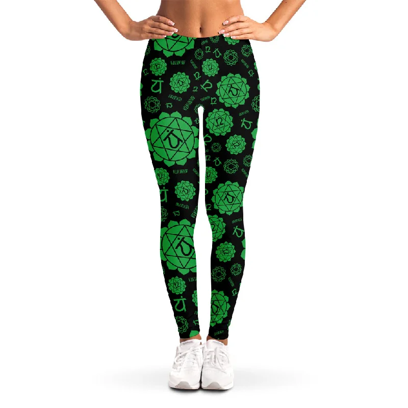 Price Blitz Anahata Chakra Pattern Print Women's Leggings