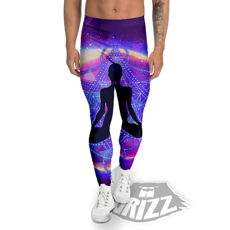 Daily Specials Aura Chakras Colorful Print Men's Leggings