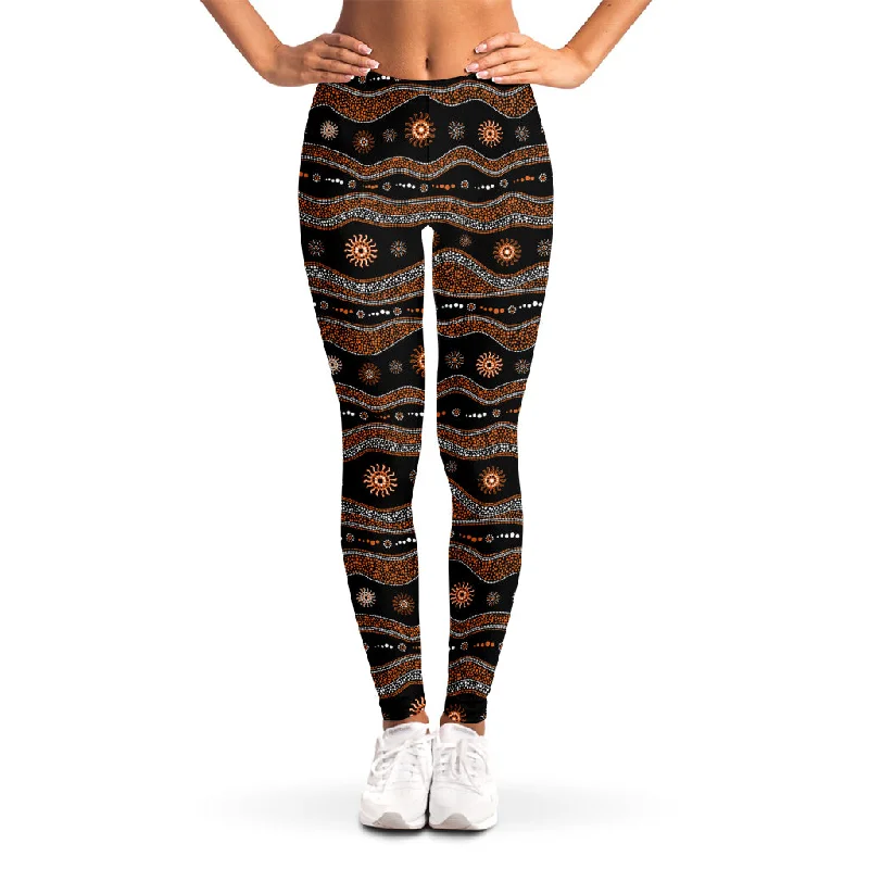 Price Cut Australian Aboriginal Art Pattern Print Women's Leggings
