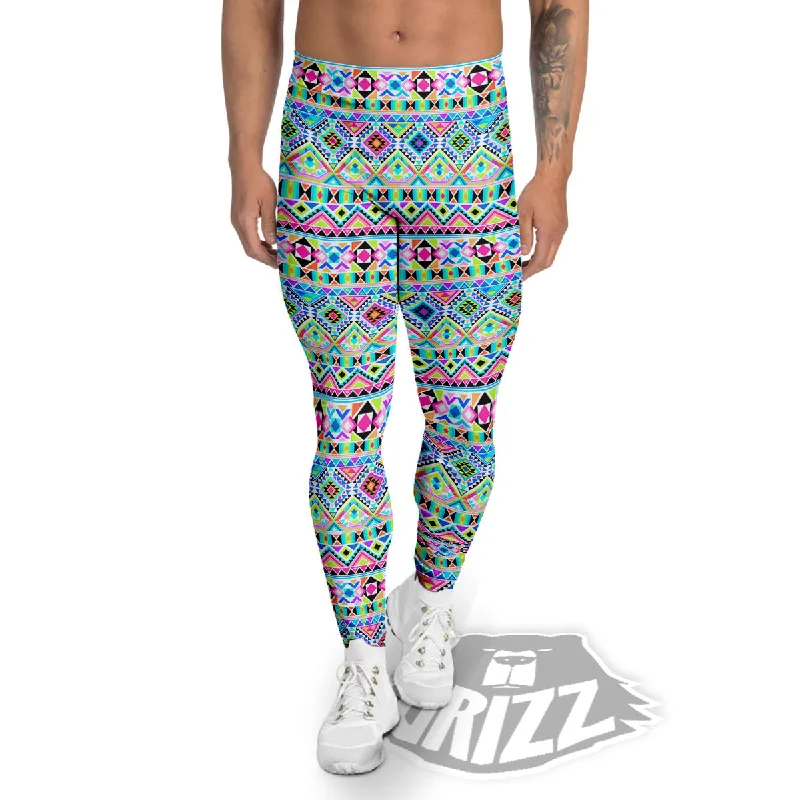 Sale Event Aztec Colorful Print Pattern Men's Leggings