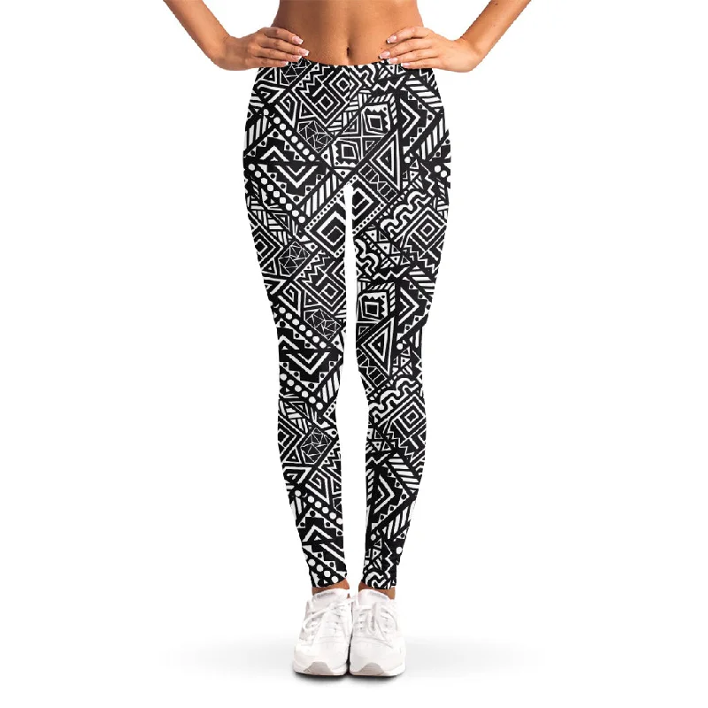 Fantastic Deals Black And White African Tribal Print Women's Leggings