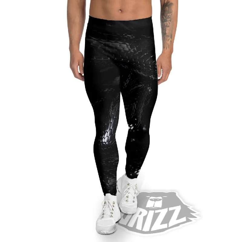 Weekend Special Black Snake Print Men's Leggings