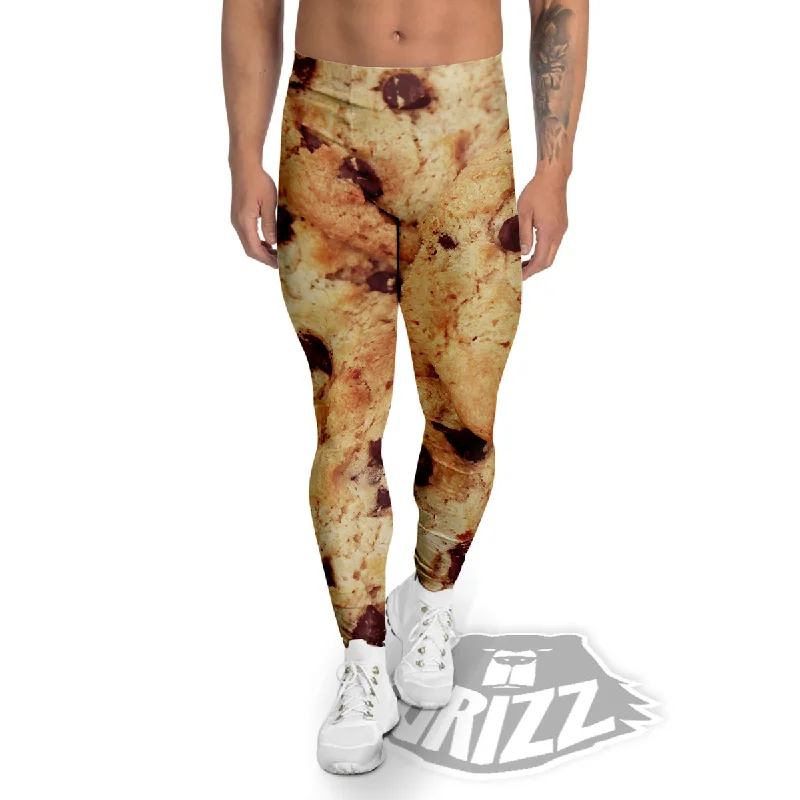 Instant Discount Cookie Chocolate Chip Print Men's Leggings