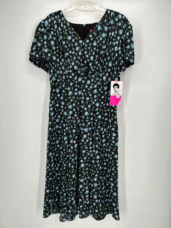 Overstock Sale Betsey Johnson Size 14 Black Floral NWT Dress