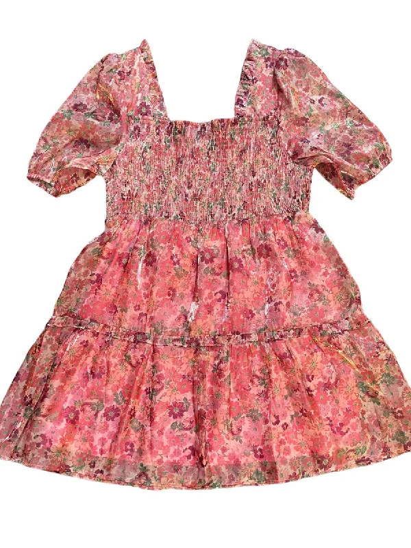 Year-End Clearance Blush Mix Organza Mini Dress