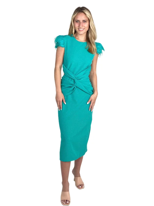 Referral Discount Emerald Green Midi Dress