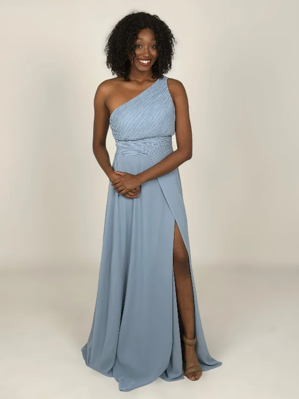 Price Drop Alert Frosty Blue One Shoulder Dress