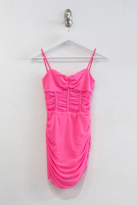 Shop and Save Lola Mesh Dress Matte Hot Pink (Junior) - Katie J