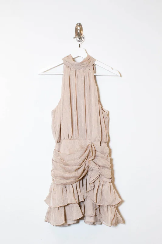 Super Sale MS Shirring Halter Neck Dress
